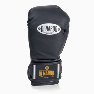 Luvas de Boxe Di Nardo com Velcro 12 Oz Preto-prata escuro 