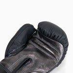 Luvas de Boxe Di Nardo com Velcro 12 Oz Preto-prata escuro 