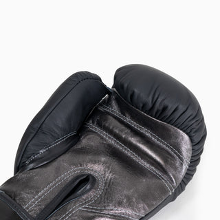 Luvas de Boxe Di Nardo com Velcro 12 Oz Preto-prata escuro 