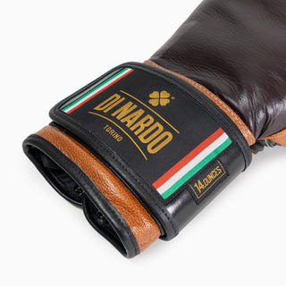 Luvas de Boxe Di Nardo com Velcro 14 Oz Borgonha-conhaque 