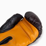 Luvas de Boxe Di Nardo com Velcro 16 Oz Borgonha-amarelo 
