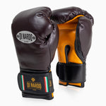 Luvas de Boxe Di Nardo com Velcro 16 Oz Borgonha-amarelo 