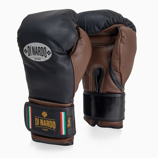 Luvas de Boxe Di Nardo com Velcro 16 Oz Preto-cacau 