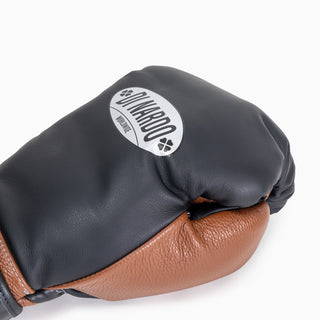 Luvas de Boxe Di Nardo com Velcro 16 Oz Preto-castanho 
