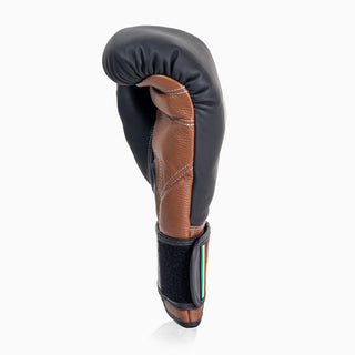 Luvas de Boxe Di Nardo com Velcro 16 Oz Preto-castanho 