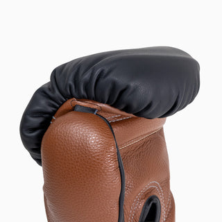 Luvas de Boxe Di Nardo com Velcro 16 Oz Preto-castanho 