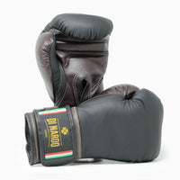 Luvas de Boxe Di Nardo com velcro Preto-Borgonha 14 oz 