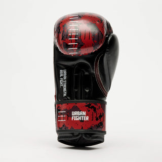 Luvas de Boxe Leone Urban Fighter GN335 camuflagem vermelho-preto 