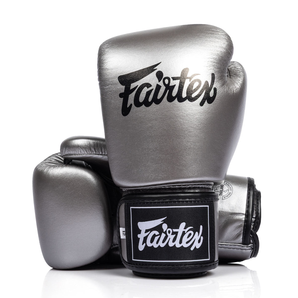 Luvas de Muay Thai Fairtex BGV1C-Plus Gun Metallic 