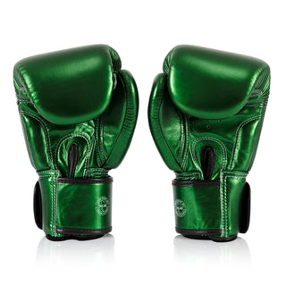 Luvas de Muay Thai Fairtex Metálico BGV22 Verde 