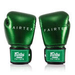 Luvas de Muay Thai Fairtex Metálico BGV22 Verde 