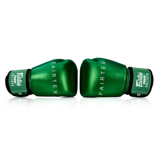 Luvas de Muay Thai Fairtex Metálico BGV22 Verde 
