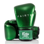 Luvas de Muay Thai Fairtex Metálico BGV22 Verde 