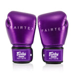 Luvas de Muay Thai Fairtex Metálico BGV22 Roxo 