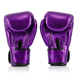 Luvas de Muay Thai Fairtex Metálico BGV22 Roxo 
