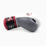 Luvas de Muay Thai Twins Special BGVL3 Preto-branco-cinza 