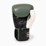 Luvas de Muay Thai Twins Special BGVL4 Preto-verde-branco