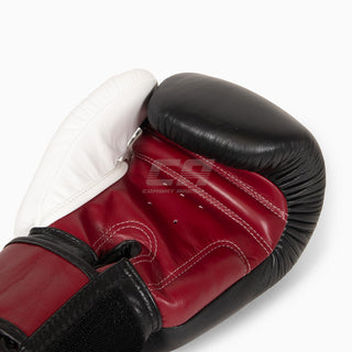 Luvas de Muay Thai Twins Special BGVL4 Vermelho-preto-branco