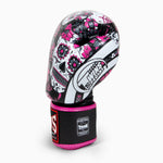 Luvas de Muay Thai Twins Special FBGVL 3 Skull Rosa 