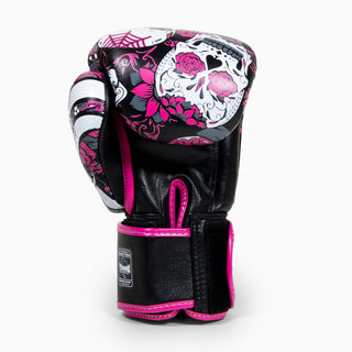Luvas de Muay Thai Twins Special FBGVL 3 Skull Rosa 