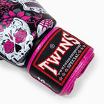 Luvas de Muay Thai Twins Special FBGVL 3 Skull Rosa 