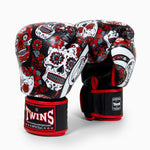 Luvas de Muay Thai Twins Special FBGVL 3 Skull Vermelho 
