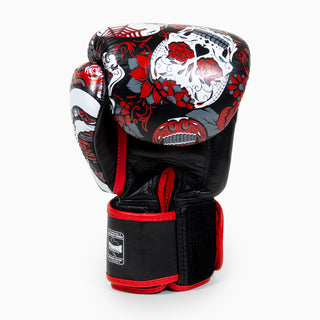 Luvas de Muay Thai Twins Special FBGVL 3 Skull Vermelho 