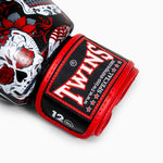 Luvas de Muay Thai Twins Special FBGVL 3 Skull Vermelho 