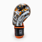 Luvas de Muay Thai Twins Special FBGVL 4 Skull Laranja 