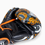 Luvas de Muay Thai Twins Special FBGVL 4 Skull Laranja 