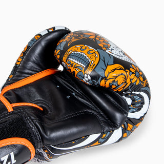 Luvas de Muay Thai Twins Special FBGVL 4 Skull Laranja 