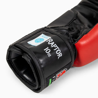 Luvas de Boxe Raptor SAP WAKO 10 Oz Preto-vermelho 