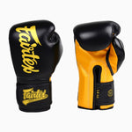 Luvas de Muay Thai Fairtex Super Sparring BGV18 Preto-ouro 