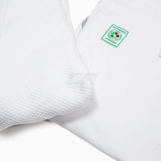 Fato judo branco Adidas J730 Champion III IJF sem listras 