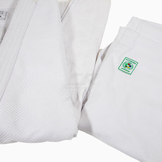 Fato judo branco Adidas J730 Champion III IJF sem listras 
