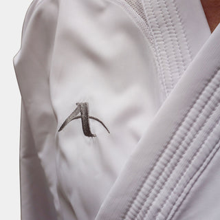 Fato karate Arawaza Kumite Deluxe Evo WKF bordado branco-Combat Arena