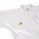 Fato karate kumite Adidas Adizero 2.0 WKF branco sem listras 