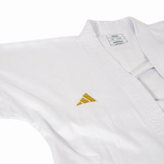 Fato karate kumite Adidas Adizero 2.0 WKF branco sem listras 