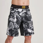 Calções de MMA Leone IUTER Barbed Wire AB04IU Preto-Combat Arena
