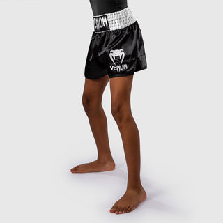 Pantaloncini bambino kick-thai Venum Classic Nero-bianco-Combat Arena