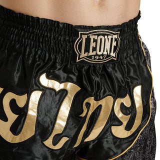 Calções kick-thai Leone Elite AB879 Preto-Combat Arena