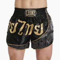 Calções kick-thai Leone Elite AB879 Preto-Combat Arena