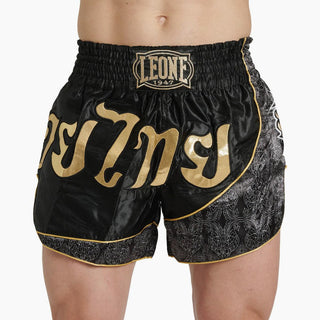 Calções kick-thai Leone Elite AB879 Preto-Combat Arena