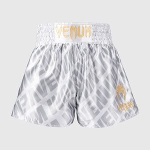 Calções kick-tailandeses Venum Contender XT Branco-prata 