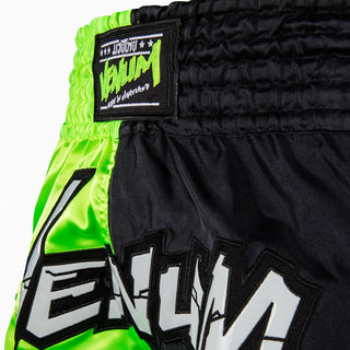 Calções kick-tailandeses Venum Inferno 2.0 Verde-preto-Combat Arena