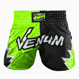 Calções kick-tailandeses Venum Inferno 2.0 Verde-preto-Combat Arena