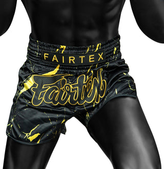 Calções de Kickboxing-Thai Fairtex BS1947 Black Marble