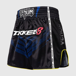 Calções kick-tailandeses Venum Tekken 8 King Preto-amarelo 