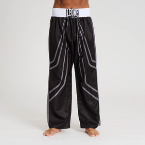 Calças de Kickboxing WAKO Leone AB992 Preto-Combat Arena
