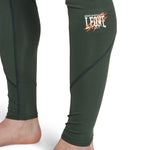 Pantaloni a compressione Leone Primal Instinct AB930 Verde-Combat Arena